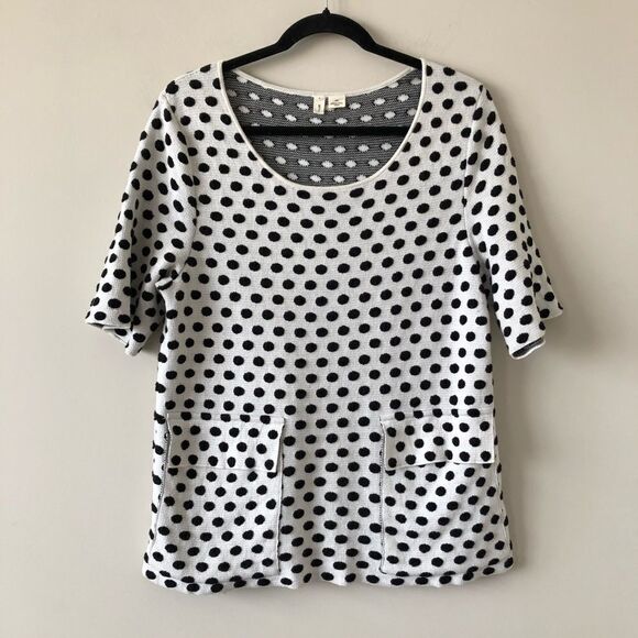 Anthropologie "Moth" Polka Dot Double Polka Dot - Picture 2 of 8